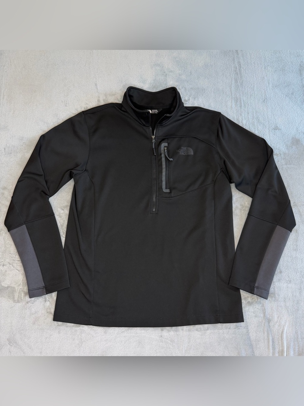 The North Face Apex Softshell Half Zip Pullover Mens Medium M Black Jacket